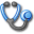 Blue and grey stethoscope